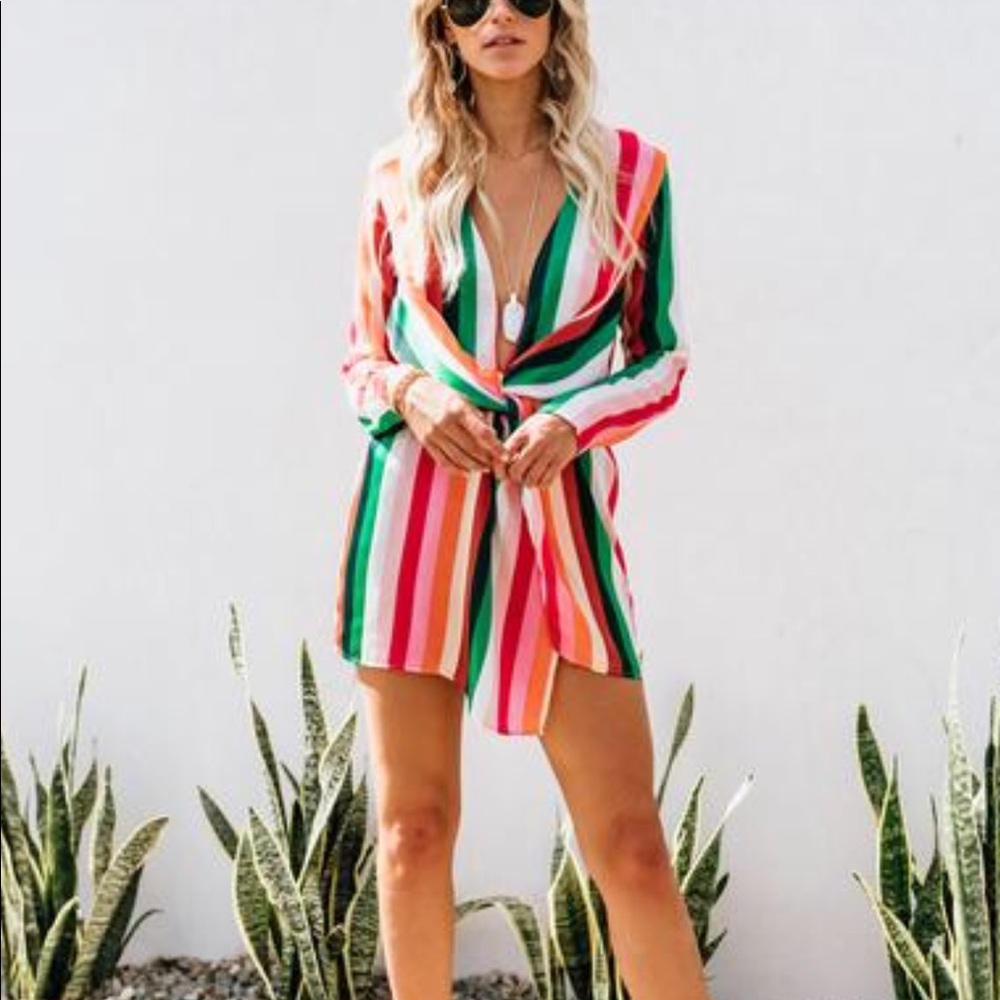 Flirtatious Striped Twist Dress- Vici Dolls